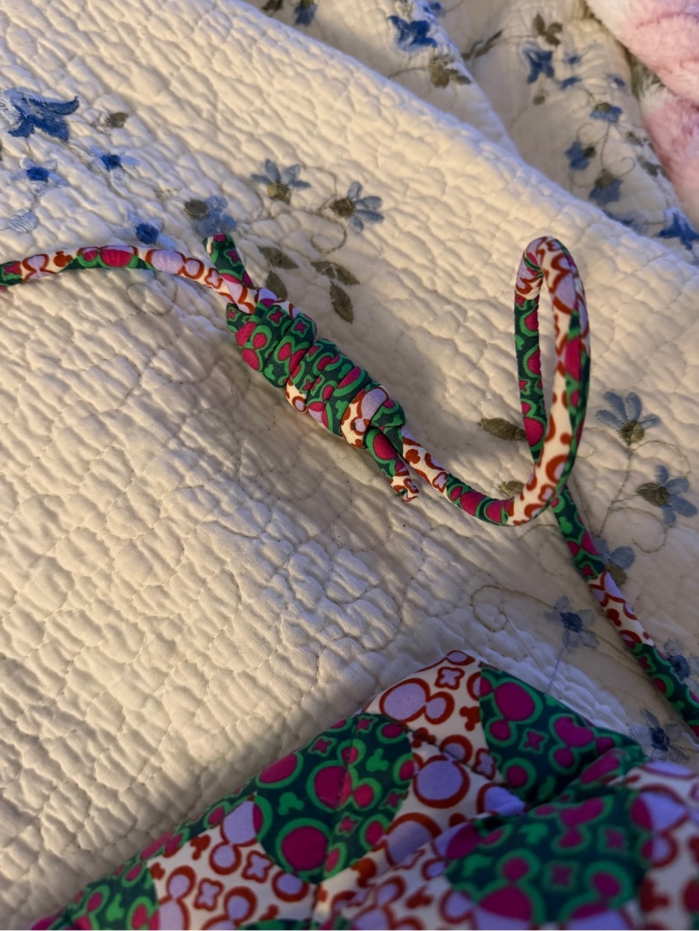Vera Bradley Quilted Floral Crossbody in Green, Pink and Orange - Picture 5 of 5